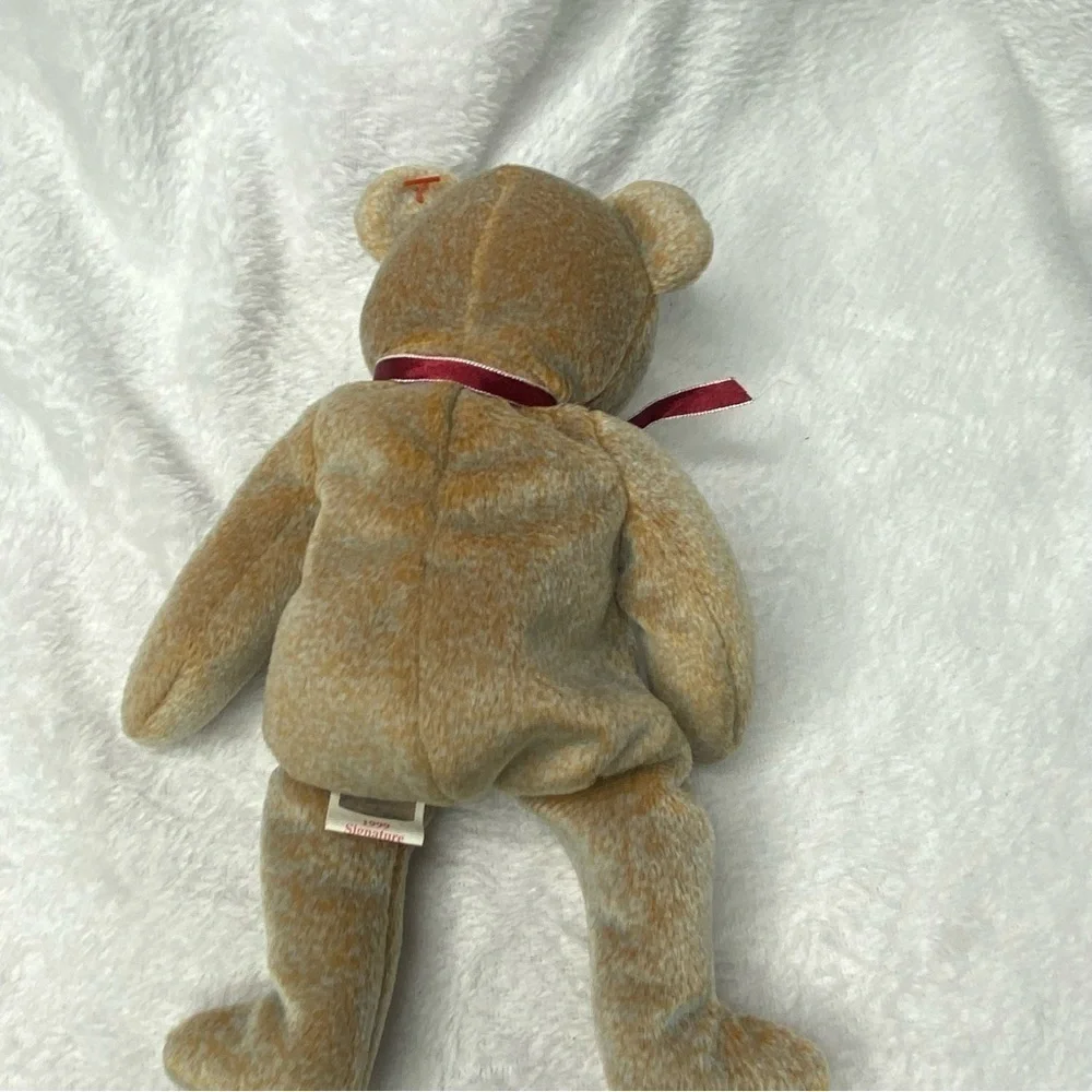 TY Beanie Babies 1999 Signature Bear - Original 1990s plush teddy bear 4228
